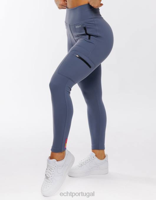 ECHT explorar leggings pedra azul roupas mulheres P22N508