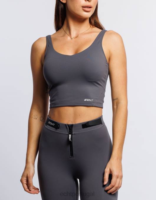 ECHT forma regata cinza escuro roupas mulheres P22N505