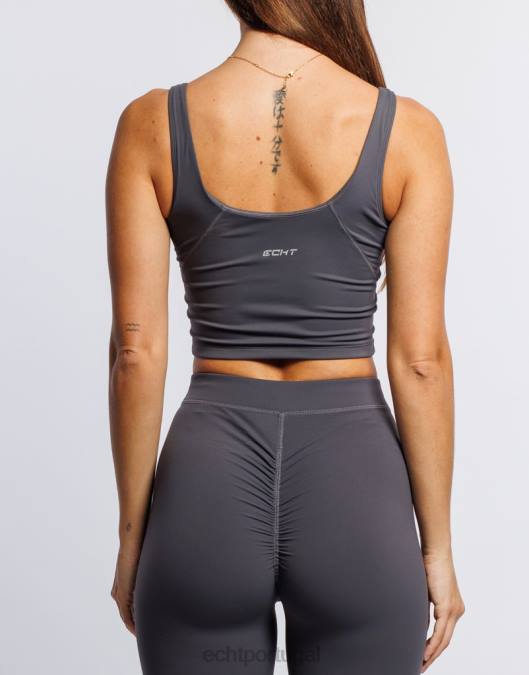 ECHT forma regata cinza escuro roupas mulheres P22N505