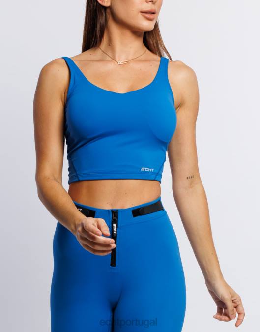 ECHT forma regata horizonte azul roupas mulheres P22N504