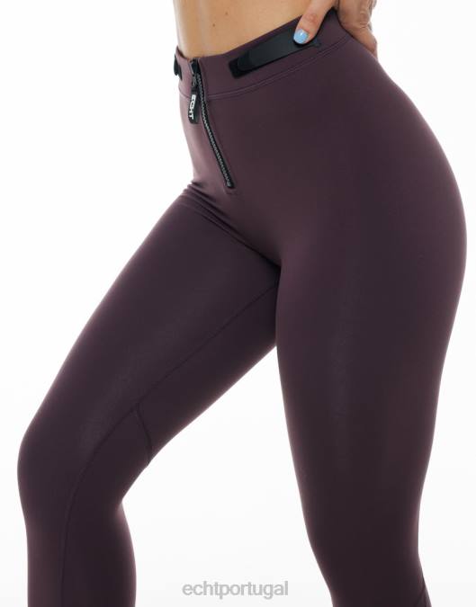 ECHT formar leggings scrunch ameixa roupas mulheres P22N341