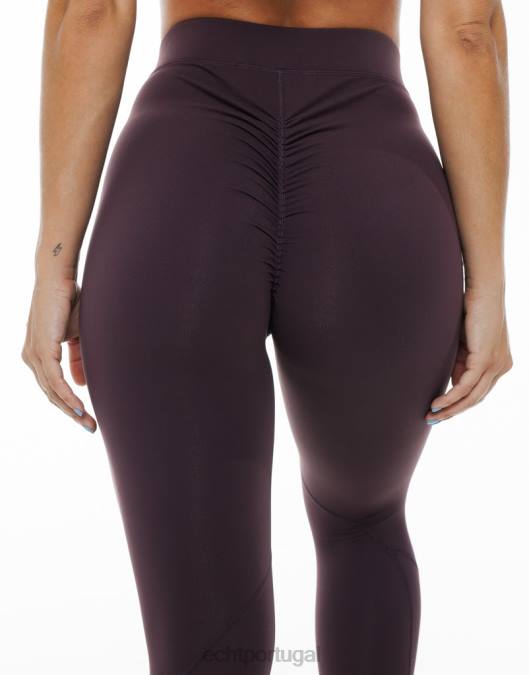 ECHT formar leggings scrunch ameixa roupas mulheres P22N341