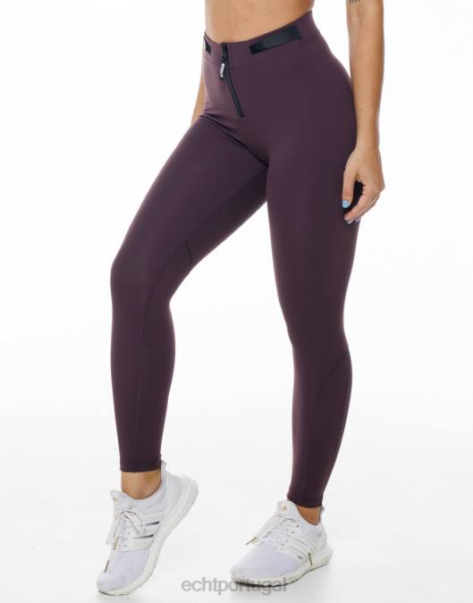 ECHT formar leggings scrunch ameixa roupas mulheres P22N341