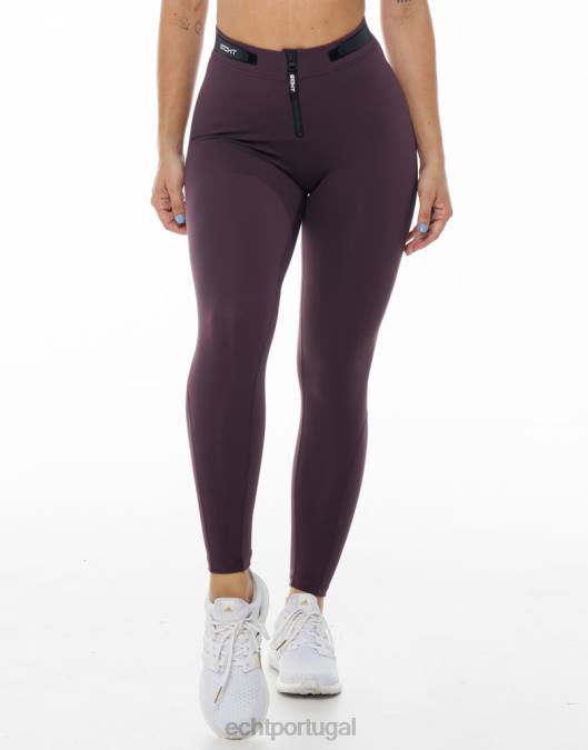 ECHT formar leggings scrunch ameixa roupas mulheres P22N341