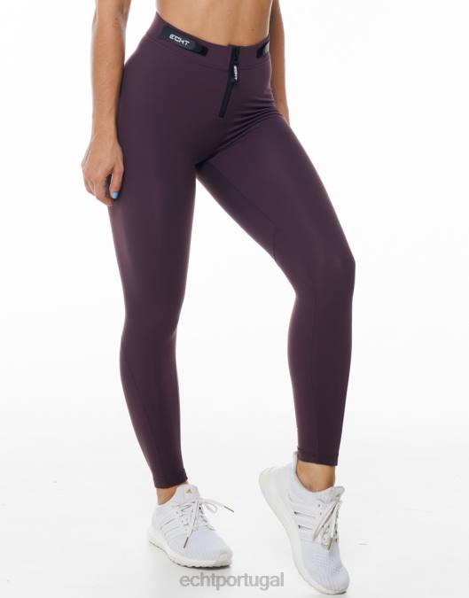 ECHT formar leggings scrunch ameixa roupas mulheres P22N341