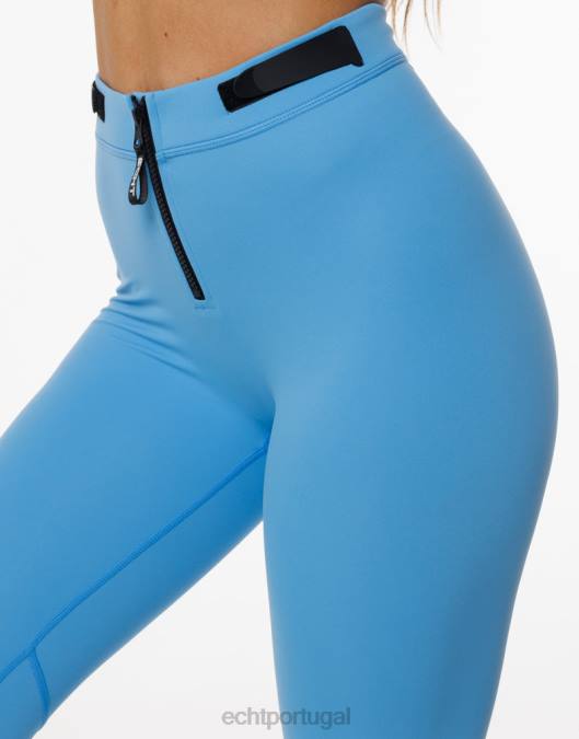 ECHT formar leggings scrunch azul Azul roupas mulheres P22N488