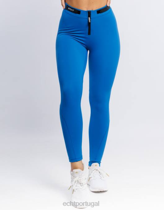 ECHT formar leggings scrunch horizonte azul roupas mulheres P22N491