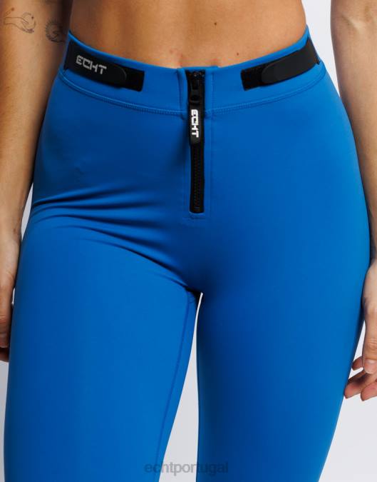 ECHT formar leggings scrunch horizonte azul roupas mulheres P22N491