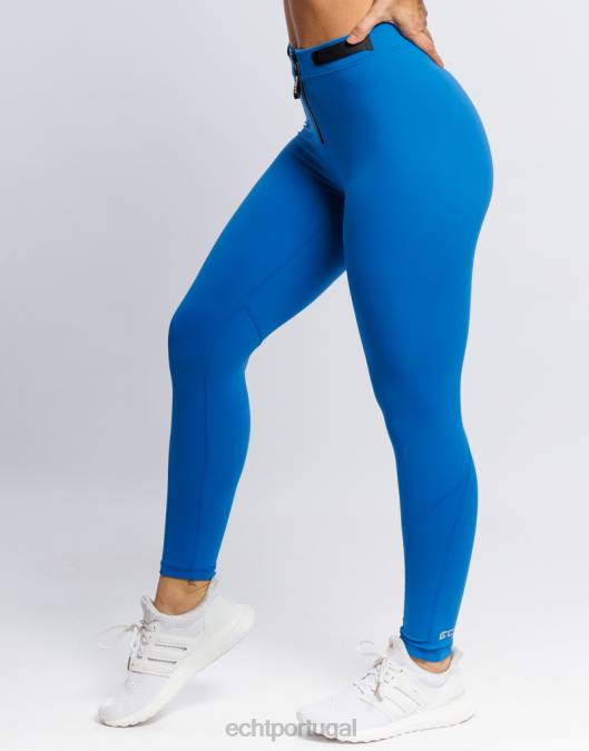 ECHT formar leggings scrunch horizonte azul roupas mulheres P22N491