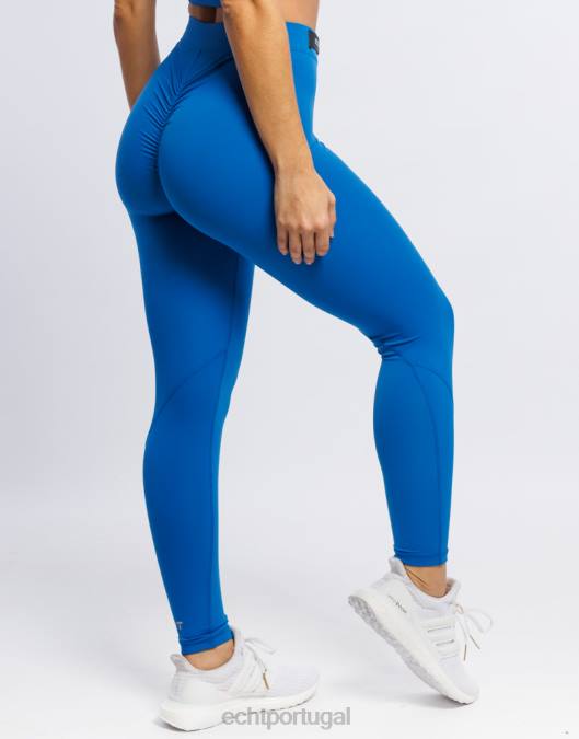 ECHT formar leggings scrunch horizonte azul roupas mulheres P22N491