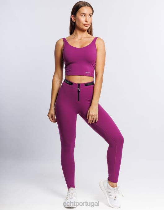 ECHT formar leggings scrunch roxo impressionante roupas mulheres P22N492