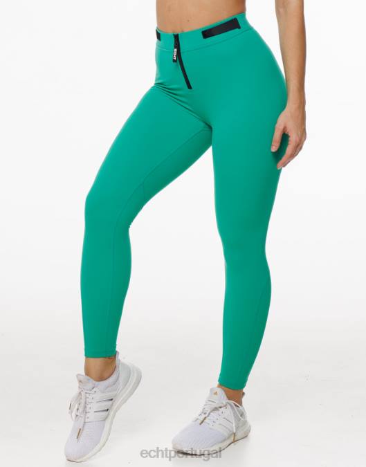 ECHT formar leggings scrunch verde esmeralda roupas mulheres P22N489