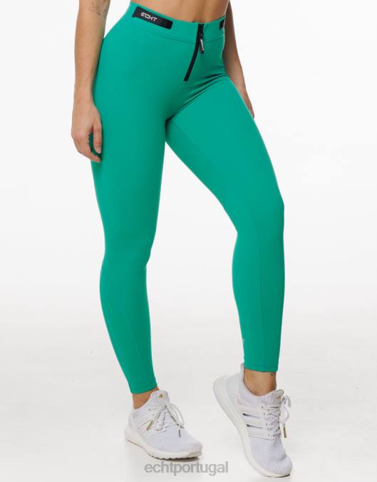 ECHT formar leggings scrunch verde esmeralda roupas mulheres P22N489