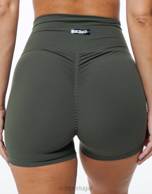 ECHT hiper shorts cáqui roupas mulheres P22N351