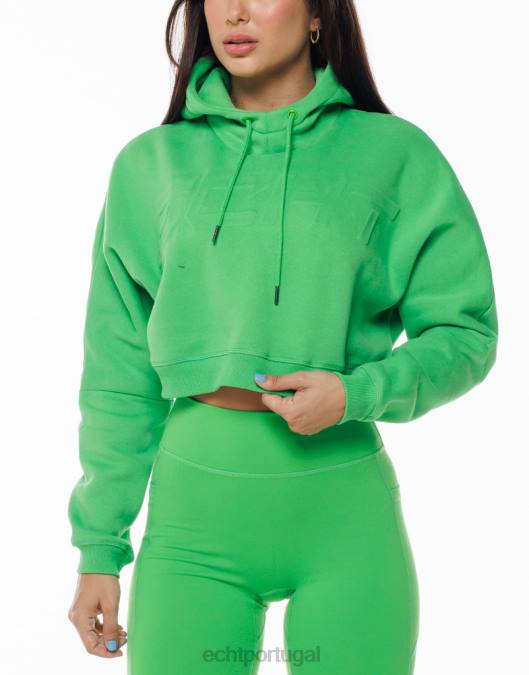 ECHT impor moletom com capuz verde roupas mulheres P22N289