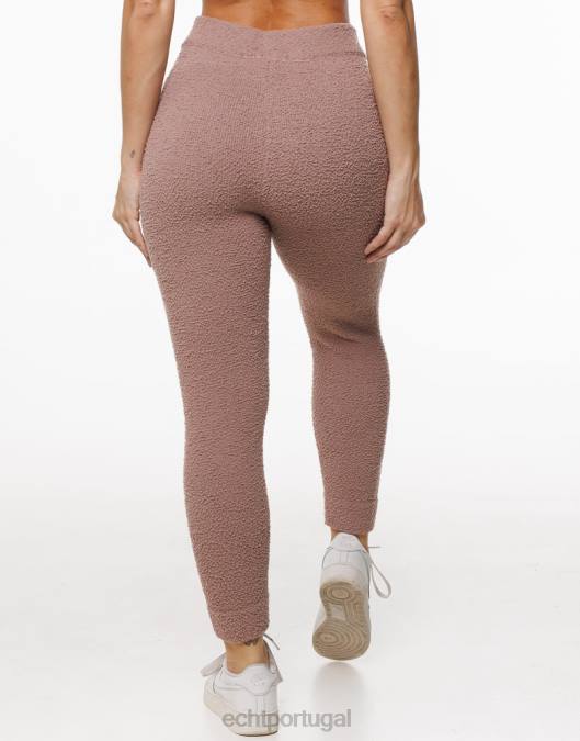 ECHT joggers de jogo marrom acinzentado roupas mulheres P22N317