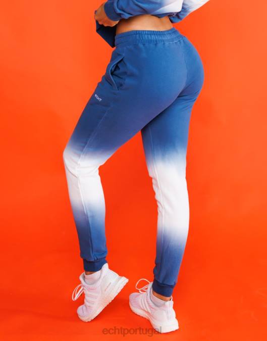 ECHT joggers tie-dye céu azul roupas mulheres P22N439