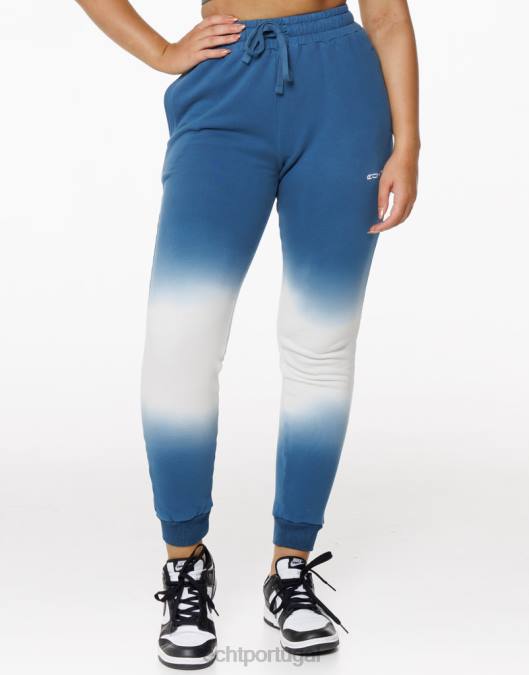 ECHT joggers tie-dye céu azul roupas mulheres P22N439