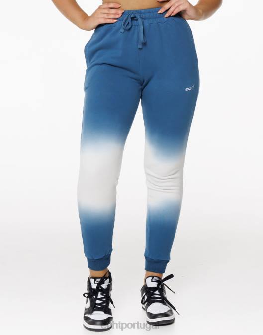 ECHT joggers tie-dye céu azul roupas mulheres P22N439