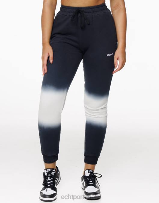 ECHT joggers tie-dye preto roupas mulheres P22N187