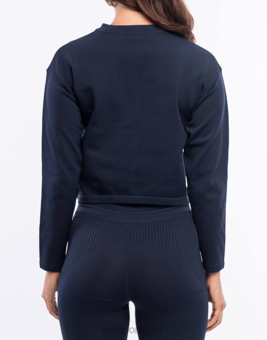 ECHT jumper de malha de fase marinha roupas mulheres P22N513