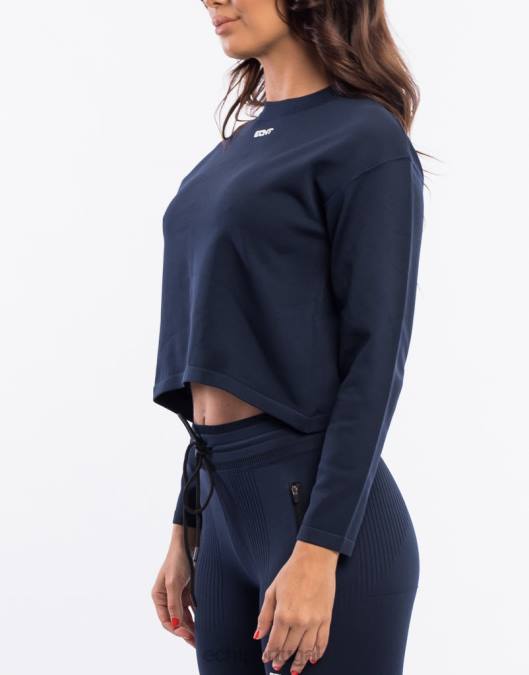 ECHT jumper de malha de fase marinha roupas mulheres P22N513