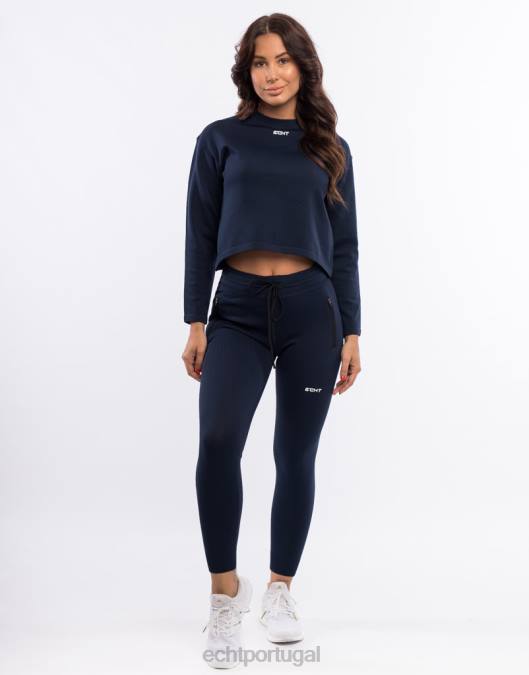 ECHT jumper de malha de fase marinha roupas mulheres P22N513