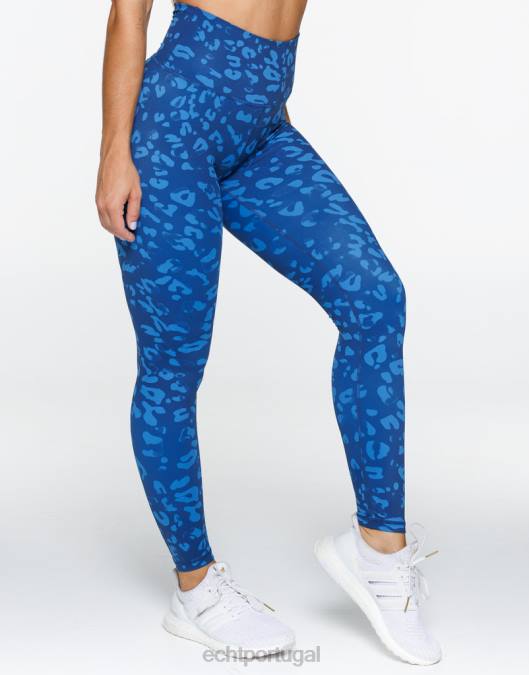 ECHT legging avant scrunch azul roupas mulheres P22N380