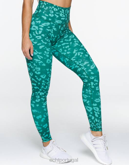 ECHT legging avant scrunch verde esmeralda roupas mulheres P22N381