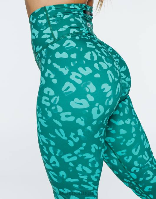 ECHT legging avant scrunch verde esmeralda roupas mulheres P22N381