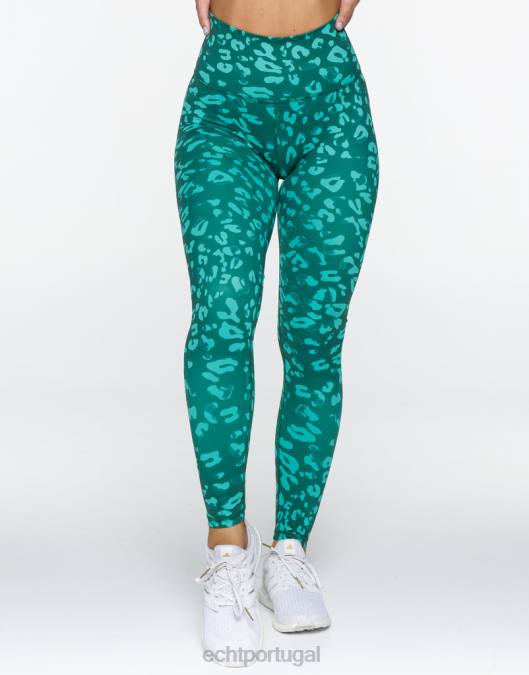 ECHT legging avant scrunch verde esmeralda roupas mulheres P22N381