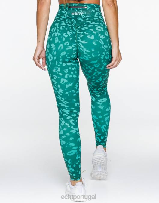 ECHT legging avant scrunch verde esmeralda roupas mulheres P22N381