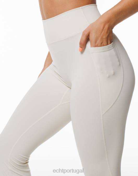 ECHT legging com bolso flare creme roupas mulheres P22N166