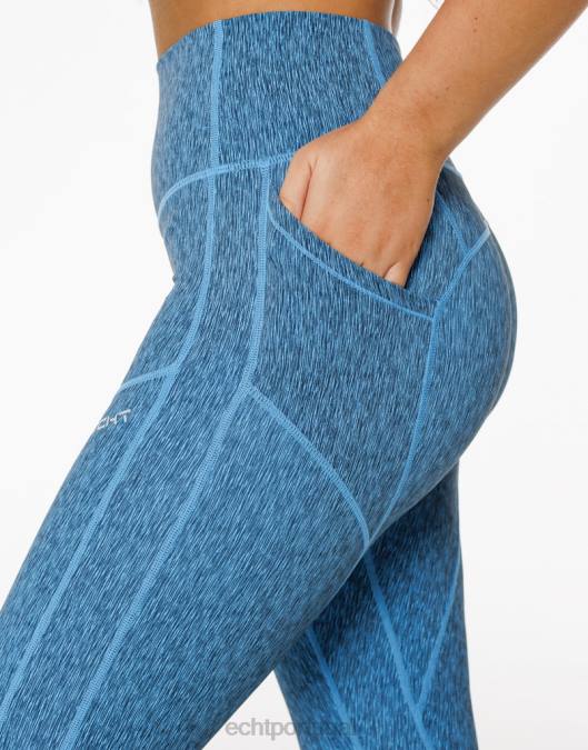 ECHT legging com elevação forçada azul roupas mulheres P22N407