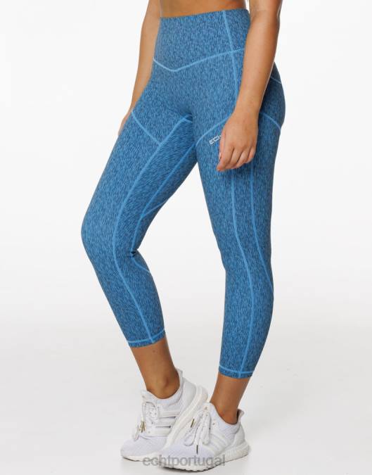 ECHT legging com elevação forçada azul roupas mulheres P22N407