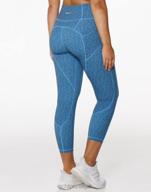 ECHT legging com elevação forçada azul roupas mulheres P22N407