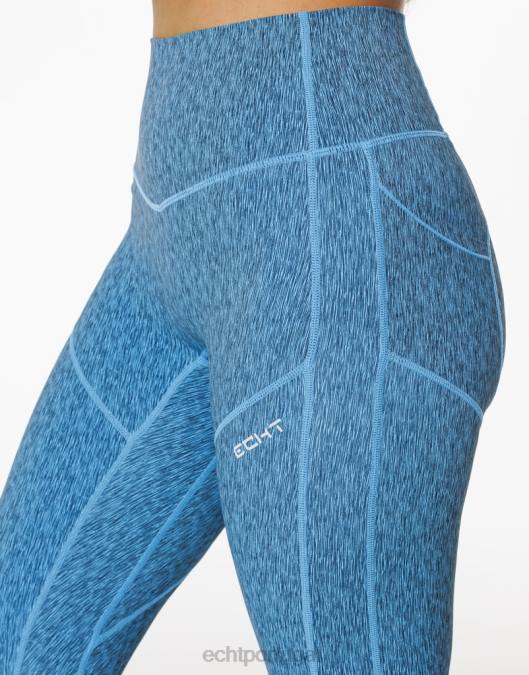 ECHT legging com elevação forçada azul roupas mulheres P22N407