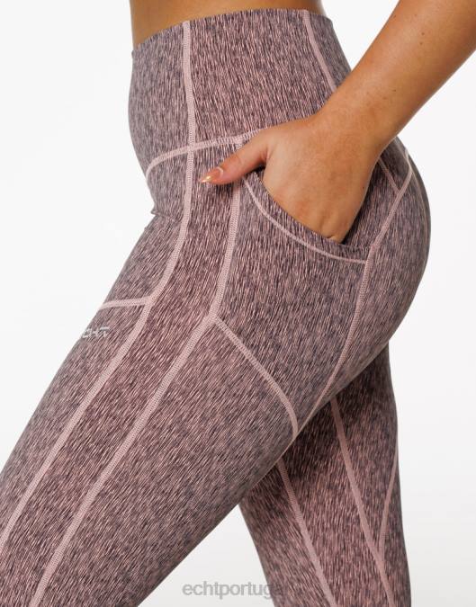 ECHT legging com elevação forçada pêssego roupas mulheres P22N409