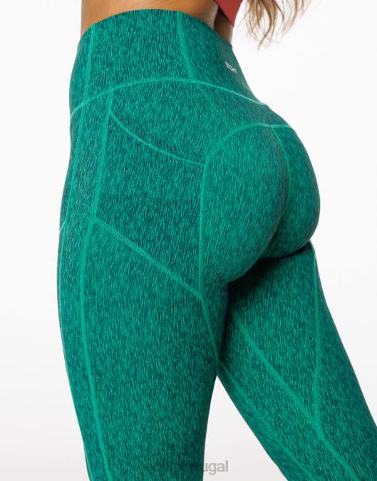 ECHT legging com elevação forçada verde roupas mulheres P22N408