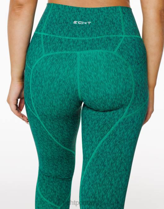 ECHT legging com elevação forçada verde roupas mulheres P22N408