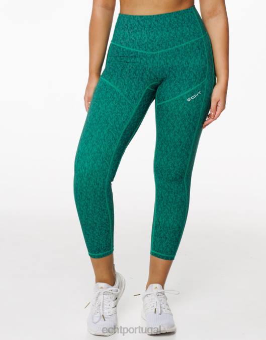 ECHT legging com elevação forçada verde roupas mulheres P22N408