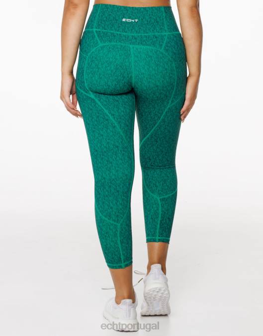 ECHT legging com elevação forçada verde roupas mulheres P22N408