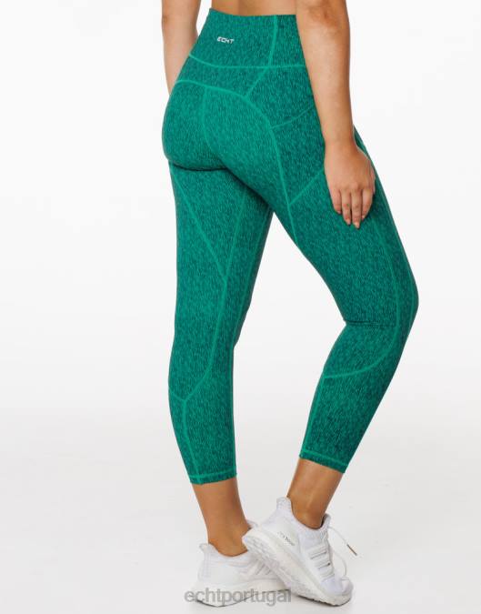 ECHT legging com elevação forçada verde roupas mulheres P22N408