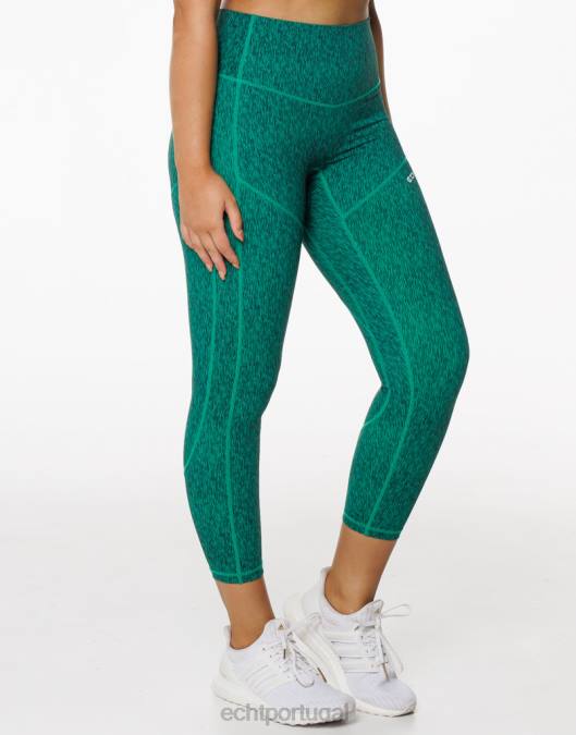 ECHT legging com elevação forçada verde roupas mulheres P22N408