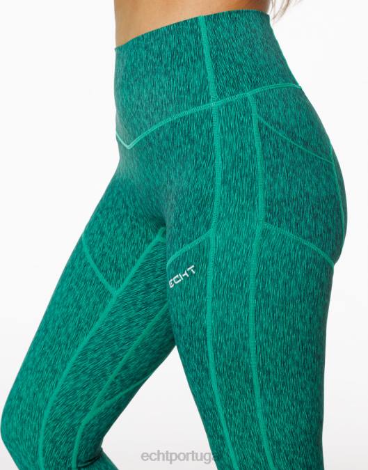 ECHT legging com elevação forçada verde roupas mulheres P22N408