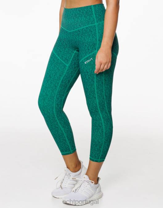 ECHT legging com elevação forçada verde roupas mulheres P22N408