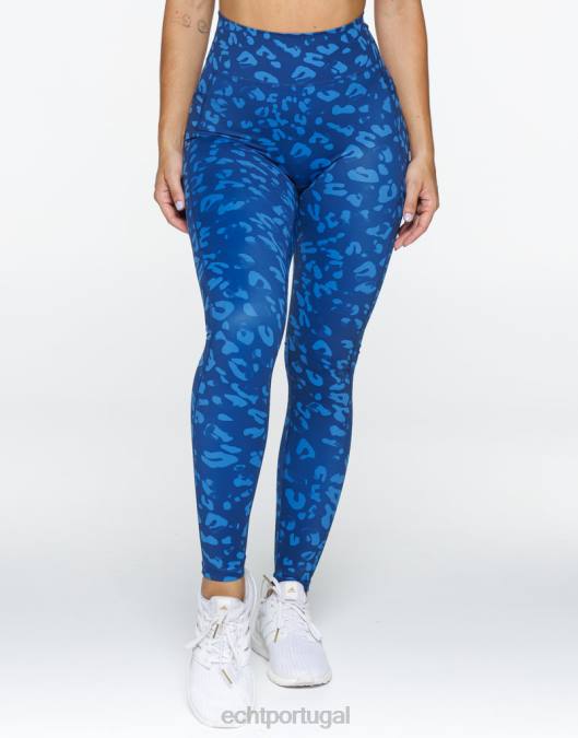 ECHT legging de bolso avant azul roupas mulheres P22N382