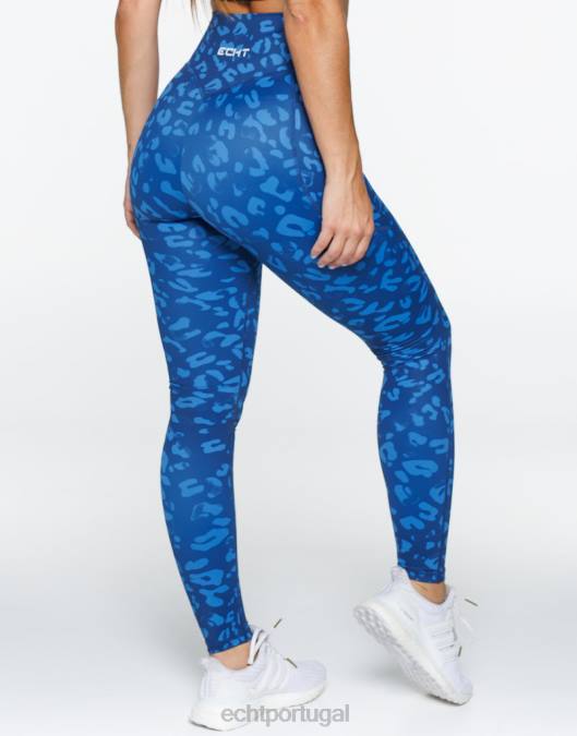 ECHT legging de bolso avant azul roupas mulheres P22N382