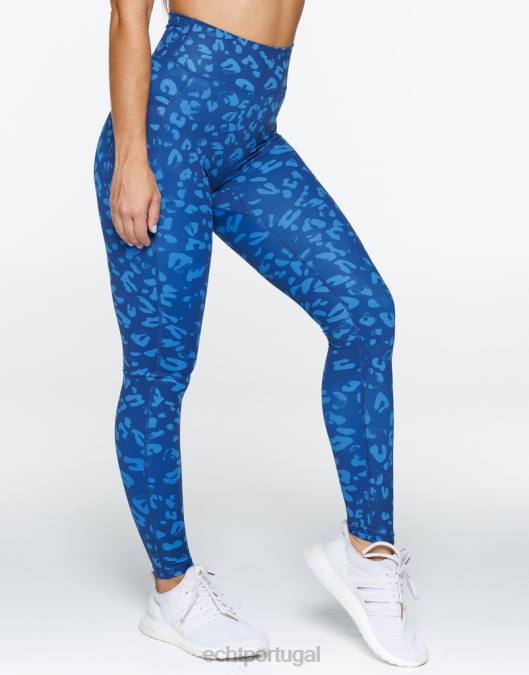 ECHT legging de bolso avant azul roupas mulheres P22N382