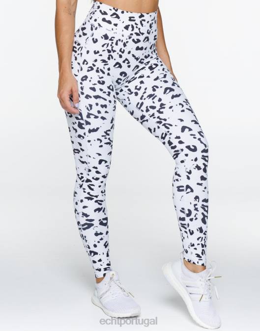 ECHT legging de bolso avant branco roupas mulheres P22N402